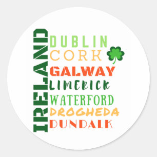 IRLAND U-BAHN RUNDER AUFKLEBER