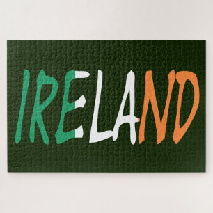 Irland überlagert auf irischer Flagge 20x30 1014pc Puzzle