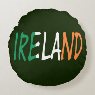 Irland überschneidet die irische Flaggenrunde Rundes Kissen