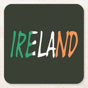 Irland überschneidet sich auf der irischen Küste Rechteckiger Pappuntersetzer