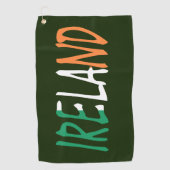 Irland überschneidet sich auf irischer Flagge gtcn Golfhandtuch (Vorderseite)