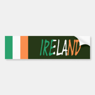 Irland überschneidet sich mit irischer Flagge Autoaufkleber