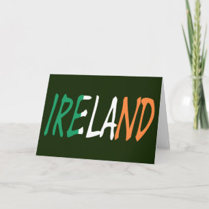 Irland überschneidet sich mit irischer Flagge Karte