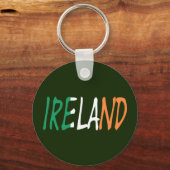 Irland überschneidet sich mit irischer Flagge kccn Schlüsselanhänger (Vorderseite)