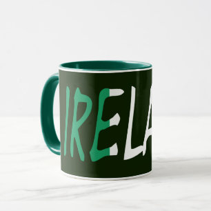 Irland überschneidet sich mit irischer Flagge Tasse