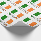 Irland und die irische Flagge Geschenkpapier (Ecke)