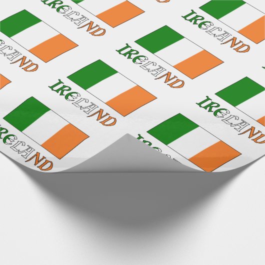Irland und die irische Flagge Geschenkpapier (Ecke)
