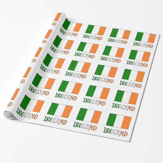 Irland und die irische Flagge Geschenkpapier (Ungerollt)