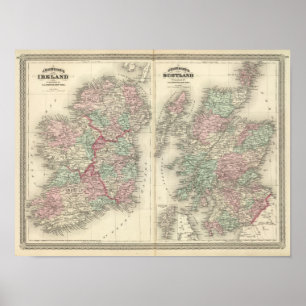 Irland und Schottland Poster