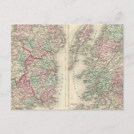 Irland und Schottland Postkarte (Vorderseite)