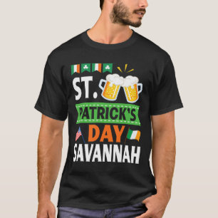 Irland US-Flaggen Trinken Bier St. Patricks Day In T-Shirt