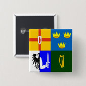 Irland Vier Provinzen Button (Vorne & Hinten)