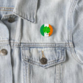 Irland & vierblättriges Kleeblatt, irische Flagge Button (Beispiel)