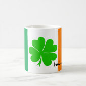 Irland & vierblättriges Kleeblatt, irische Flagge Kaffeetasse (Mittel)
