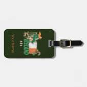Irland Vintage Flagge St. Patrick's Day Retro Gepäckanhänger (Vorderseite horizontal)