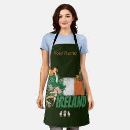 Irland Vintage Flagge St. Patrick's Day Retro Schürze