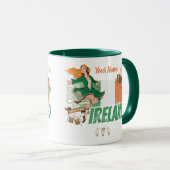 Irland Vintage Flagge St. Patrick's Day Retro Tasse (VorderseiteRechts)