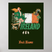 Irland Vintage Flagge St. Patrick's Day Souvenir