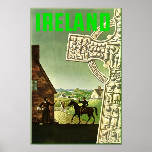 Irland. Vintage Reiseplakat Poster (Vorne)