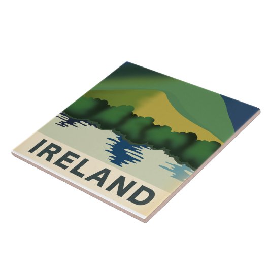 Irland Vintage Reiseplakatdruck Fliese (Seite)