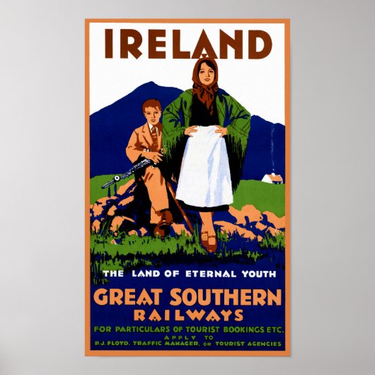 Irland Vintage Travel Poster (Vorne)