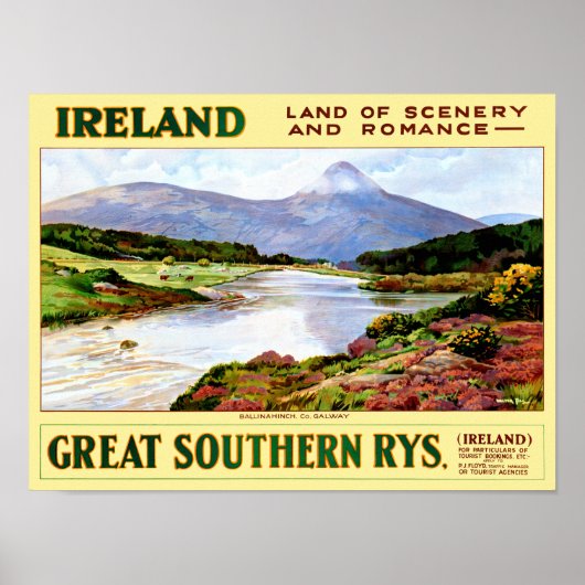 Irland Vintage Travel Poster (Vorne)