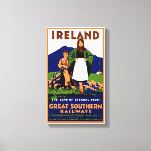 Irland Vintage Travel Poster Leinwanddruck