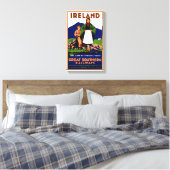 Irland Vintage Travel Poster Leinwanddruck (Insitu (Schlafzimmer))