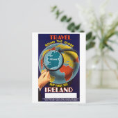 Irland Vintage Travel Poster Postkarte (Stehend Vorderseite)