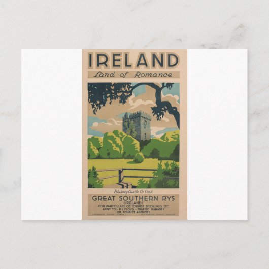 Irland Vintage Travel Postkarte (Vorderseite)