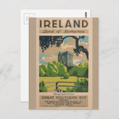 Irland Vintage Travel Postkarte (Vorne/Hinten)