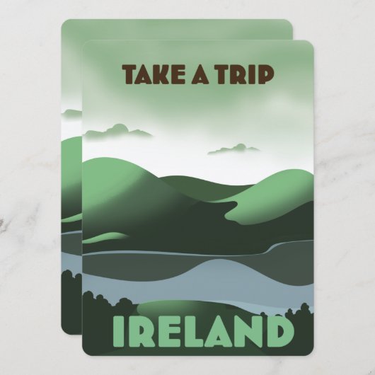 Irland Vintages Reiseplakat (Vorne/Hinten)