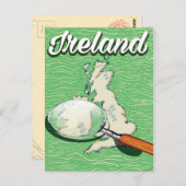 Irland Vintages Reiseplakat Postkarte (Vorne/Hinten)