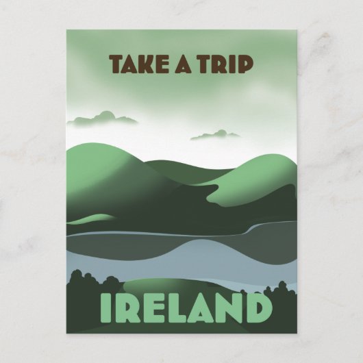 Irland Vintages Reiseplakat Postkarte (Vorderseite)