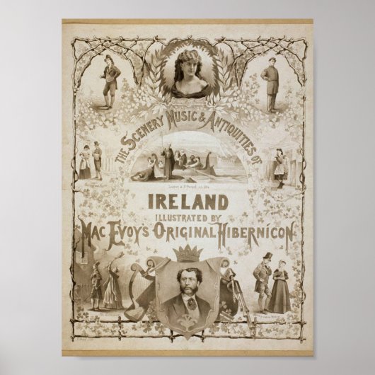 Irland, von "Mac Evoys Original Hibernicon" Poster (Vorne)
