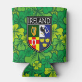 Irland - Wappen und Kleeblatt in Irland Dosenkühler (Rückseite)