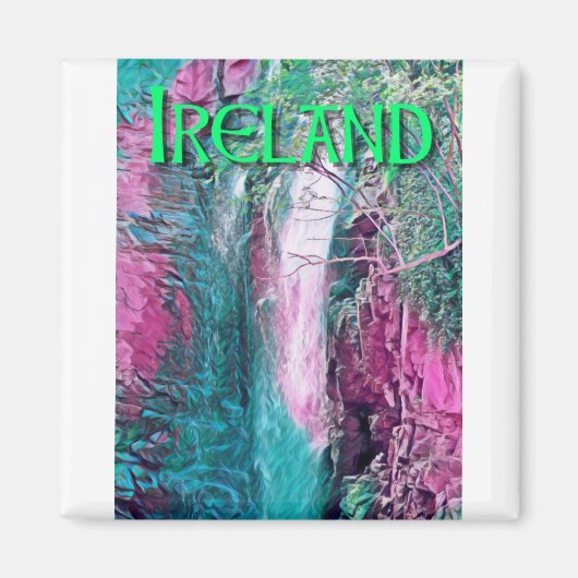 Irland Wasserfallmalerei Magnet (Vorne)