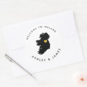 Irland Wedding Welcome Sticker Tag, Gold Black (Umschlag)