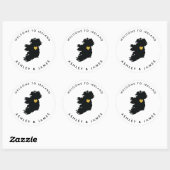 Irland Wedding Welcome Sticker Tag, Gold Black (Blatt)
