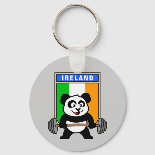 Irland Weightlift Panda Schlüsselanhänger (Vorderseite)