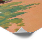 Irland, Wohnwagen geht auf Dorfstraße Poster (Ecke)