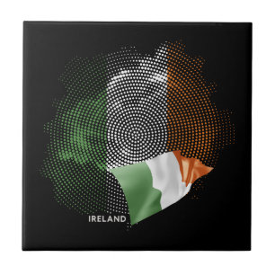 Irlandflagge Fliese