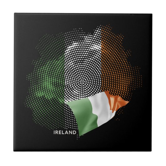 Irlandflagge Fliese (Vorderseite)