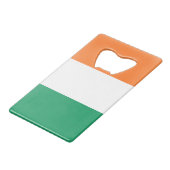 Irlandflagge Geldbeutel Flaschenöffner (Vorderseite Schrägansicht)