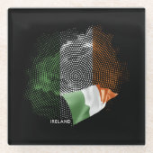Irlandflagge Glasuntersetzer (Vorderseite)