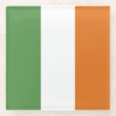 Irlandflagge Glasuntersetzer (Vorderseite)