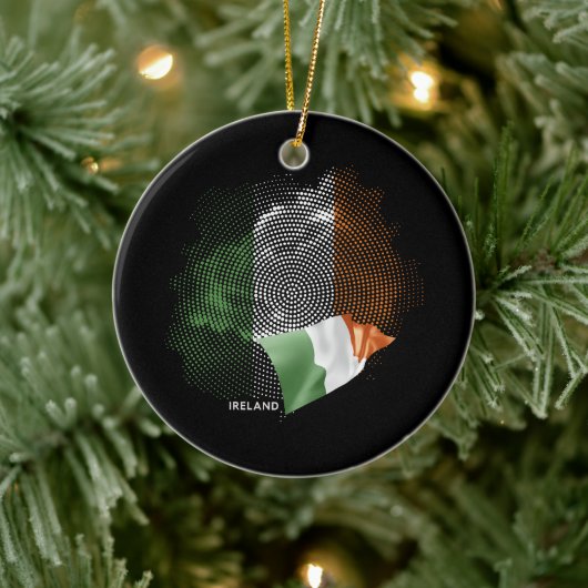Irlandflagge Keramik Ornament (Baum)