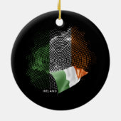 Irlandflagge Keramik Ornament (Hinten)