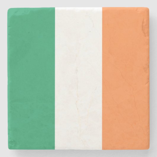 Irlandflagge Steinuntersetzer (Vorderseite)