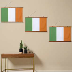 Irlandflagge Wandteppich Mit Holzrahmen